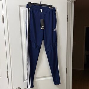 adidas Navy Joggers with White Side Stripes - Women’s
